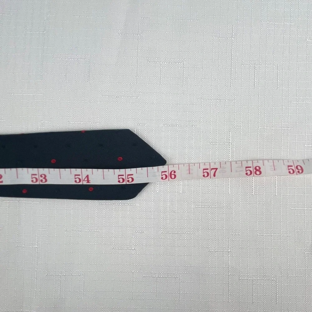 Lubin's Westchester Silk Tie Black Red Polka Dot 3